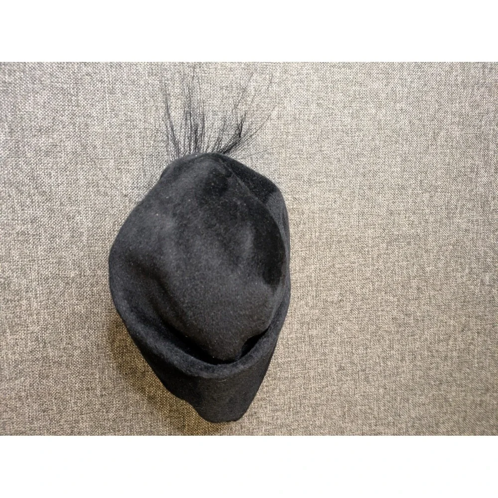 Vintage 1960s An Original Cathay of California Women's Stylish Black Hat France